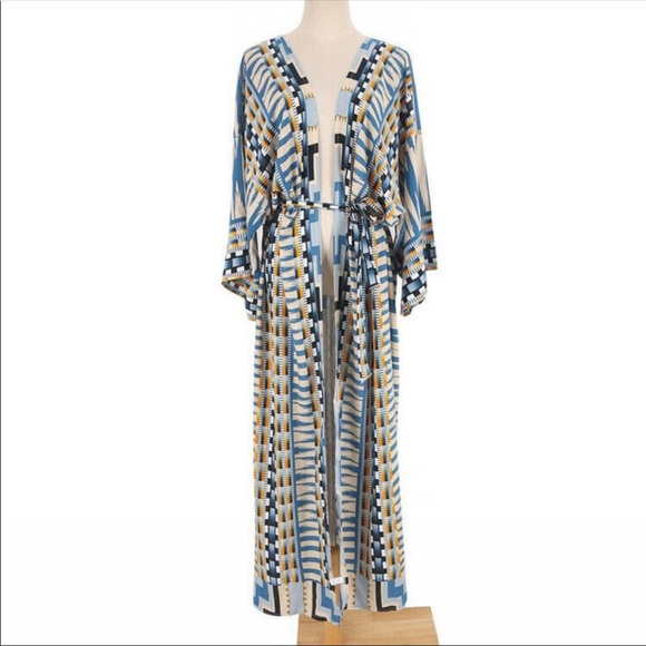 FIRM 🌸CLOSEOUT SALE New! Boho Western Kimono Maxi Long Duster Folk Cardigan - Picture 7 of 7